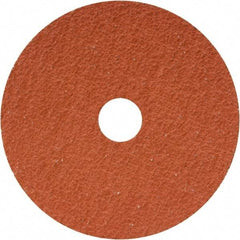 Camel Grinding Wheels - 7" Diam 7/8" Hole 50 Grit Fiber Disc - Medium Grade, Ceramic, 8,600 Max RPM - Exact Tool & Supply
