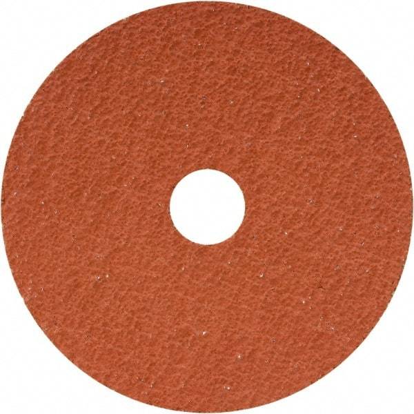 Camel Grinding Wheels - 5" Diam 7/8" Hole 36 Grit Fiber Disc - Medium Grade, Ceramic, 12,200 Max RPM - Exact Tool & Supply