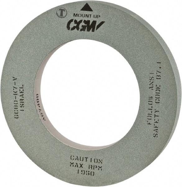 Camel Grinding Wheels - 16" Diam x 5" Hole x 1" Wide Centerless & Cylindrical Grinding Wheel - 80 Grit, Silicon Carbide, Type 1, Vitrified Bond, No Recess - Exact Tool & Supply