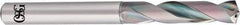 OSG - 4.9mm 140° Spiral Flute Solid Carbide Screw Machine Drill Bit - EgiAs Finish, Right Hand Cut, 30mm Flute Length, 80mm OAL, Straight Shank, Through Coolant - Exact Tool & Supply