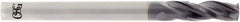 OSG - 1/4" 180° Spiral Flute Solid Carbide Screw Machine Drill Bit - TiAlN Finish, Right Hand Cut, 1/2" Flute Length, 1-1/2" OAL, Straight Shank - Exact Tool & Supply