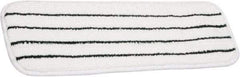 Ability One - 6" Long x 5" Wide Microfiber Dust Mop Pad - Hook & Loop, White, Looped Head - Exact Tool & Supply