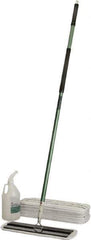 Ability One - 55" Long x 6" Wide Microfiber Dust Flat Mop - Hook & Loop, Green, Looped Head, Launderable - Exact Tool & Supply