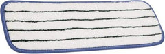 Ability One - 6" Long x 5" Wide Microfiber Dust Mop Pad - Hook & Loop, White, Looped Head - Exact Tool & Supply