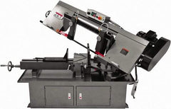 Jet - 10 x 17" Max Capacity, Manual Step Pulley Horizontal Bandsaw - 50, 125, 200 & 275 SFPM Blade Speed, 230/460 Volts, 60°, 2 hp, 3 Phase - Exact Tool & Supply