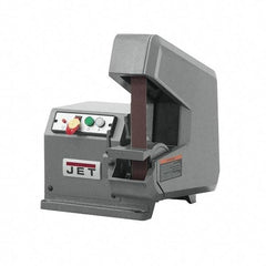 Jet - 60" Long x 2" Wide Belt Grinder - 3 hp, 230/460 Volts, 4,400 RPM Disc Speed, Vertical Belt, 8,000 Ft per min Belt Speed - Exact Tool & Supply