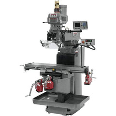 Jet - 54" Long x 12" Wide, 3 Phase Acu-Rite 200S CNC Milling Machine - Variable Speed Pulley Control, NT40 Taper, 5 hp - Exact Tool & Supply