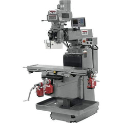 Jet - 54" Long x 12" Wide, 3 Phase Acu-Rite 200S CNC Milling Machine - Variable Speed Pulley Control, NT40 Taper, 5 hp - Exact Tool & Supply