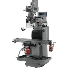 Jet - 54" Long x 12" Wide, 3 Phase Acu-Rite 200S CNC Milling Machine - Variable Speed Pulley Control, R8 Taper, 5 hp - Exact Tool & Supply