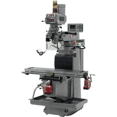 Jet - 54" Long x 12" Wide, 3 Phase Acu-Rite 200S CNC Milling Machine - Variable Speed Pulley Control, R8 Taper, 5 hp - Exact Tool & Supply