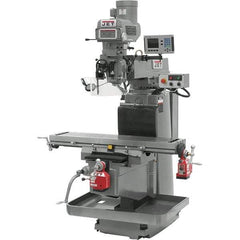 Jet - 54" Long x 12" Wide, 3 Phase Acu-Rite 200S CNC Milling Machine - Variable Speed Pulley Control, NT40 Taper, 5 hp - Exact Tool & Supply