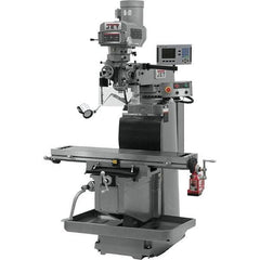 Jet - 54" Long x 12" Wide, 3 Phase Acu-Rite 200S CNC Milling Machine - Variable Speed Pulley Control, R8 Taper, 5 hp - Exact Tool & Supply