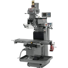 Jet - 54" Long x 12" Wide, 3 Phase Acu-Rite 200S CNC Milling Machine - Variable Speed Pulley Control, NT40 Taper, 5 hp - Exact Tool & Supply