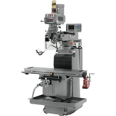 Jet - 54" Long x 12" Wide, 3 Phase Acu-Rite 200S CNC Milling Machine - Variable Speed Pulley Control, R8 Taper, 5 hp - Exact Tool & Supply