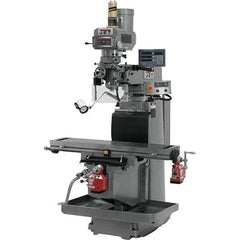 Jet - 54" Long x 12" Wide, 3 Phase Newall DP700 CNC Milling Machine - Variable Speed Pulley Control, R8 Taper, 5 hp - Exact Tool & Supply