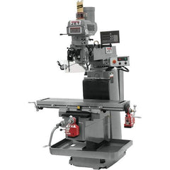 Jet - 54" Long x 12" Wide, 3 Phase Newall DP700 CNC Milling Machine - Variable Speed Pulley Control, NT40 Taper, 5 hp - Exact Tool & Supply