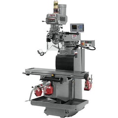 Jet - 54" Long x 12" Wide, 3 Phase Newall DP700 CNC Milling Machine - Variable Speed Pulley Control, R8 Taper, 5 hp - Exact Tool & Supply