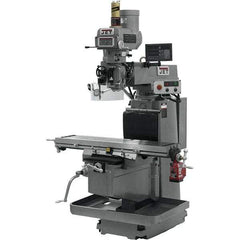 Jet - 54" Long x 12" Wide, 3 Phase Newall DP700 CNC Milling Machine - Variable Speed Pulley Control, NT40 Taper, 5 hp - Exact Tool & Supply