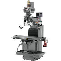 Jet - 54" Long x 12" Wide, 3 Phase Newall DP700 CNC Milling Machine - Variable Speed Pulley Control, R8 Taper, 5 hp - Exact Tool & Supply