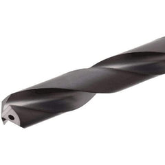Iscar - 7.4mm 140° Solid Carbide Jobber Drill - TiAlN Finish, Right Hand Cut, Spiral Flute, Straight Shank, 91mm OAL, Standard Point - Exact Tool & Supply