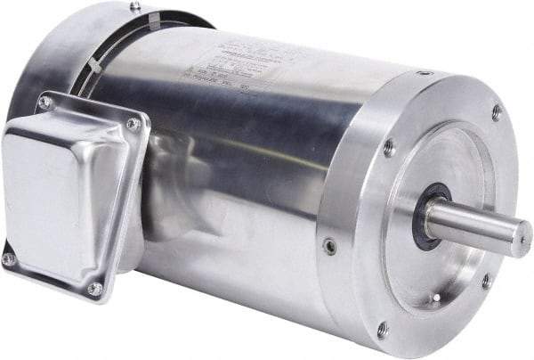 Leeson - 2 Max hp, 1,800 Max RPM, Premium Efficient Electric AC DC Motor - 230/460 V Input, Three Phase, 145TC Frame, C-Face Mount, TEFC Enclosure - Exact Tool & Supply