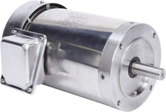 Leeson - 2 Max hp, 1,800 Max RPM, Premium Efficient Electric AC DC Motor - 230/460 V Input, Three Phase, 145TC Frame, C-Face Mount, TEFC Enclosure - Exact Tool & Supply