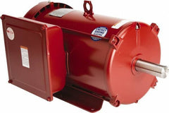 Leeson - 10 Max hp, 1,800 Max RPM, Electric AC DC Motor - 230 V Input, Single Phase, 215T Frame, Rigid Base Mount, TEFC Enclosure - Exact Tool & Supply