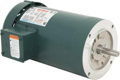Leeson - 3 Max hp, 3,600 Max RPM, Premium Efficient Electric AC DC Motor - 230/460 V Input, Three Phase, 56C Frame, C-Face Mount, TEFC Enclosure - Exact Tool & Supply
