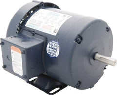 Leeson - 2 Max hp, 3,600 Max RPM, Premium Efficient Electric AC DC Motor - 230/460 V Input, Three Phase, 56 Frame, Rigid Base Mount, TEFC Enclosure - Exact Tool & Supply