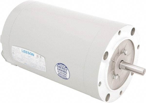 Leeson - 1 Max hp, 850 Max RPM, Electric AC DC Motor - 208-230/460 V Input, Three Phase, 56C Frame, C-Face Mount, TEAO Enclosure - Exact Tool & Supply
