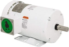 Leeson - 2 Max hp, 1,800 Max RPM, Premium Efficient Electric AC DC Motor - 230/460 V Input, Three Phase, 145T Frame, Rigid Base Mount, TEFC Enclosure - Exact Tool & Supply