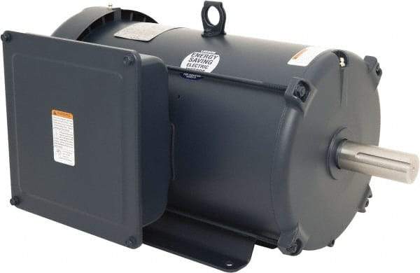 Leeson - 10 Max hp, 1,800 Max RPM, Capacitor Start Electric AC DC Motor - 230 V Input, Single Phase, 215T Frame, Rigid Base Mount, TEFC Enclosure - Exact Tool & Supply