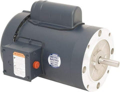 Leeson - 3/4 Max hp, 1,500 Max RPM, Electric AC DC Motor - 110/220 V Input, Single Phase, 56C Frame, C-Face Mount, TEFC Enclosure - Exact Tool & Supply