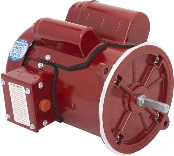 Leeson - 3/4 Max hp, 1,800 Max RPM, Feed-Auger Drive Electric AC DC Motor - 115/208-230 V Input, Single Phase, 48YZ Frame, 1/2" Shaft Diam, Special Mount, TEFC Enclosure - Exact Tool & Supply