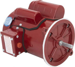 Leeson - 3/4 Max hp, 1,800 Max RPM, Feed-Auger Drive Electric AC DC Motor - 115/208-230 V Input, Single Phase, 48YZ Frame, 1/2" Shaft Diam, Special Mount, TEFC Enclosure - Exact Tool & Supply