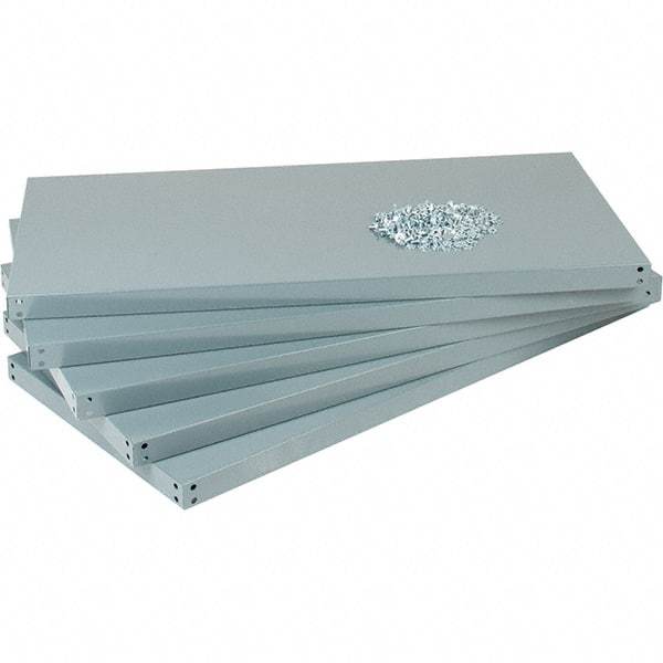 Value Collection - 48" Wide, 1-15/16 High, Open Shelving Accessory/Component - 14 Gauge Steel, Powder Coat Finish, Use with High Capacity Storage Racks - Exact Tool & Supply