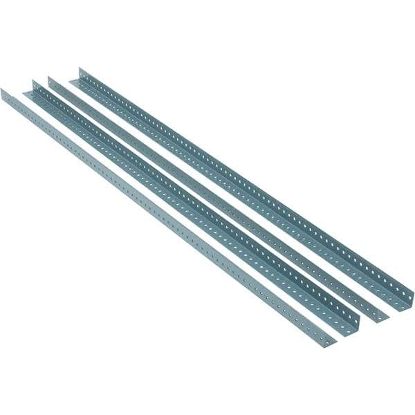 Value Collection - 1.92" Wide, 72 High, Open Shelving Accessory/Component - 13 Gauge Steel, Powder Coat Finish, Use with High Capacity Storage Racks - Exact Tool & Supply