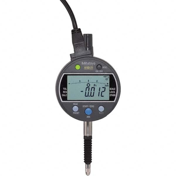 Mitutoyo - Electronic Drop Indicators Minimum Measurement (mm): 0 Maximum Measurement (mm): 12.70 - Exact Tool & Supply