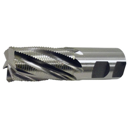 ‎1/4″ × 3/8″ × 1-1/4″ × 3-1/8″ RHS / RHC HSS-CO 8% (M42) 4-Flute Center-Cutting Fine Profile Roughing End Mill - Bright - Exact Tool & Supply