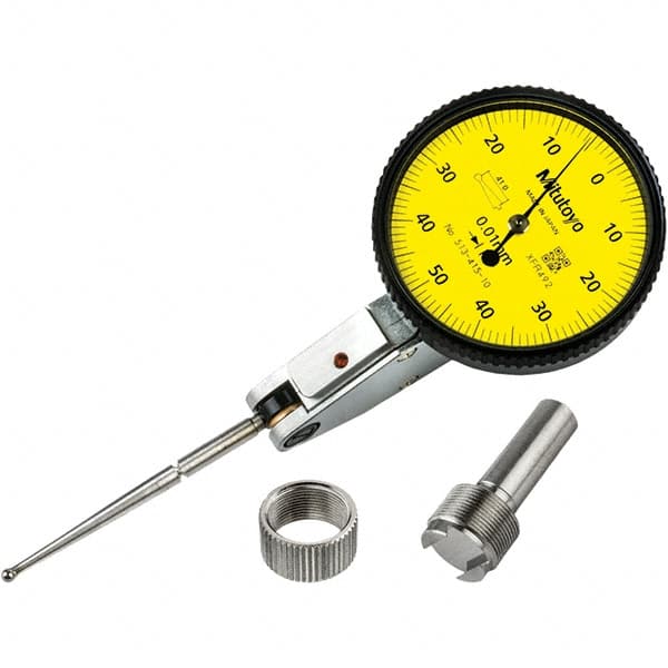 Mitutoyo - to 1mm 0.0100mm Graduation, Horizontal Dial Test Indicator - Exact Tool & Supply