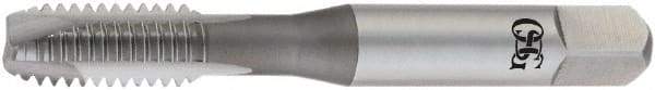 OSG - M2.5x0.45 Metric, D2, 2 Flutes, Plug Chamfer, Bright Finish, High Speed Steel Spiral Point STI Tap - 1-15/16" OAL, 0.141" Shank Diam, 5/8" Thread Length, 0.11" Square Size, 6H Class of Fit, Series 127 - Exact Tool & Supply