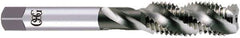 OSG - 9/16-18 UNF, 4 Flute, 50° Helix, Bottoming Chamfer, Bright Finish, High Speed Steel Spiral Flute STI Tap - Right Hand Flute, 4-1/32" OAL, 0.542" Shank Diam, 1-13/16" Thread Length, 3B Class of Fit, Series S108 - Exact Tool & Supply