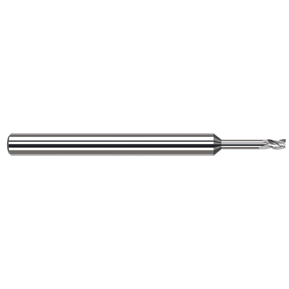 Harvey Tool - Square End Mills; Mill Diameter (Decimal Inch): 0.0400 ; Length of Cut (Decimal Inch): 0.0600 ; Material: Solid Carbide ; Finish/Coating: Uncoated ; Shank Diameter (Inch): 1/8 ; Single or Double End: Single - Exact Tool & Supply