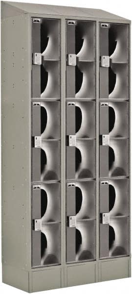 LockUp - 9 Door, 3 Tier, Electronic Access Lockers - Exact Tool & Supply