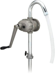 lumax - Oil Lubrication 0.25 Gal/Turn Flow Aluminum & Steel Rotary Hand Pump - For 15 to 55 Gal Container - Exact Tool & Supply