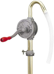lumax - Oil Lubrication 0.07 Gal/Turn Flow Aluminum & Steel Rotary Hand Pump - For 15 to 55 Gal Container - Exact Tool & Supply