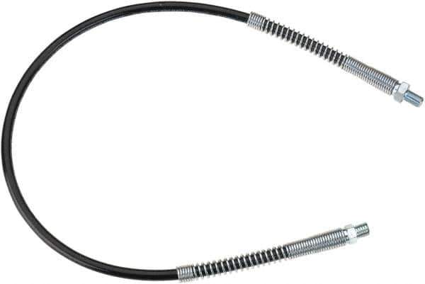 lumax - 30" Long, 10,000 psi Operating Pressure, Thermoplastic Grease Gun Hose - NPT - Exact Tool & Supply