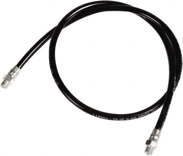 lumax - 36" Long, 4,500 psi Operating Pressure, Thermoplastic Grease Gun Hose - NPT, 12,000 psi Burst Pressure - Exact Tool & Supply