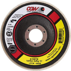 Camel Grinding Wheels - 5" Diam x 1/2" Thick Unmounted Buffing Wheel - 1 Ply, Polishing, 7/8" Arbor Hole, Soft Density - Exact Tool & Supply