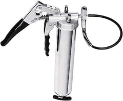 lumax - 8,500 Max psi, Flexible Pistol Grease Gun - 14 oz Capacity, 1/8 Thread Outlet, 25 Strokes per oz, 3-Way Fill - Exact Tool & Supply
